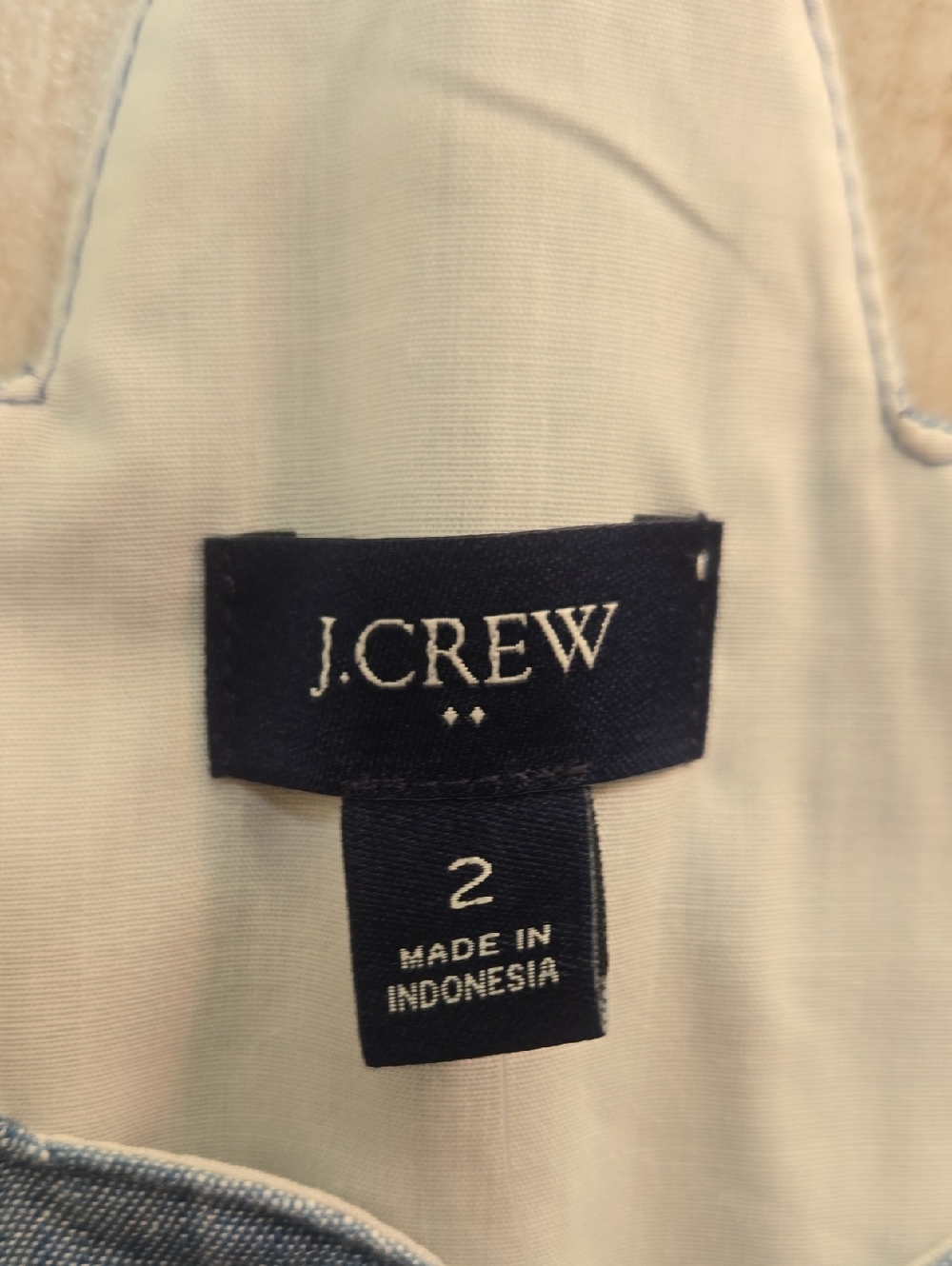 New J. Crew Re-Imagined Blue Denim 100% Cotton Scalloped Tank Blouse - Picture 2 of 8